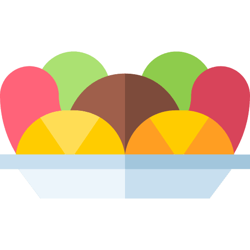 Fruit salad healthy vegetables food icon