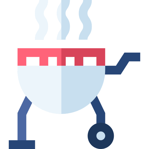 Grill cooking equipment barbecue travel icon