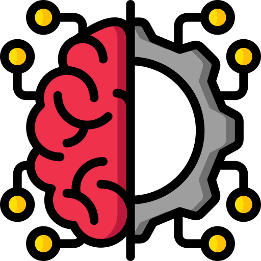Development brain process gear icon