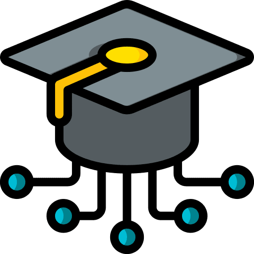 Graduation hat education degree diploma icon