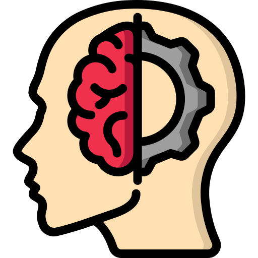 Humanoid artificial intelligence electronics user icon
