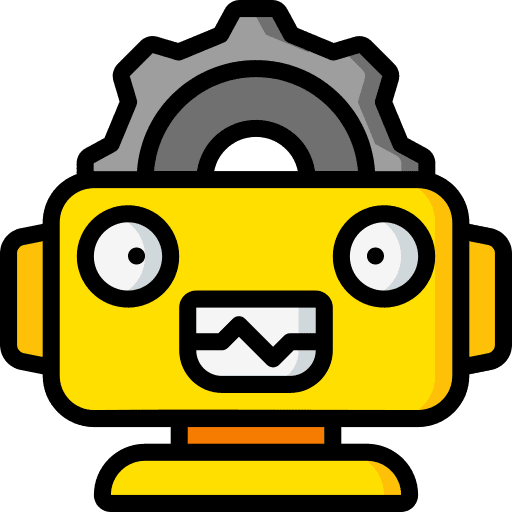 Robot head thinking robot icon Robot head thinking robot icon