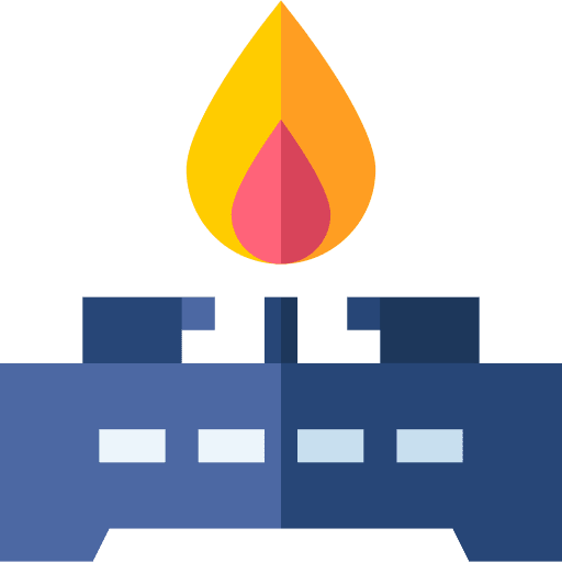 Stove food and restaurant cooking kitchenware icon