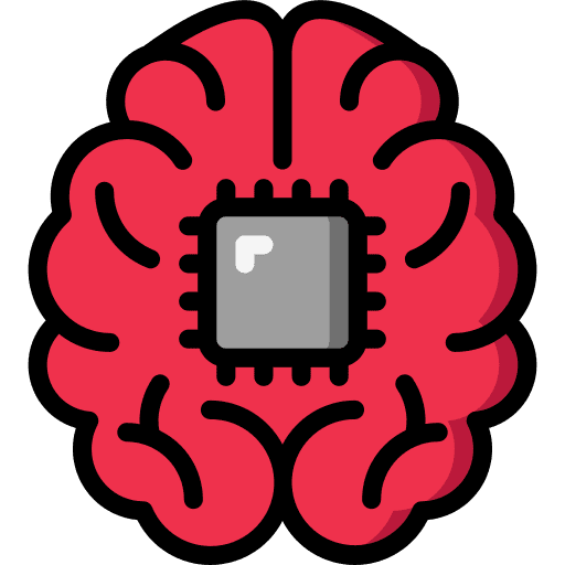 Brain robotics engineering electronics icon Brain robotics engineering electronics icon