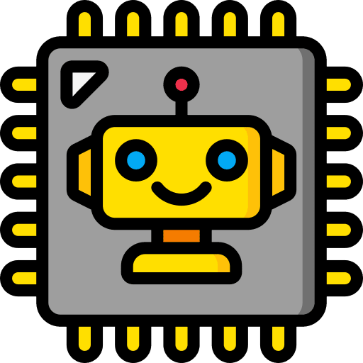 Cpu pcb board robot electronic icon Cpu pcb board robot electronic icon