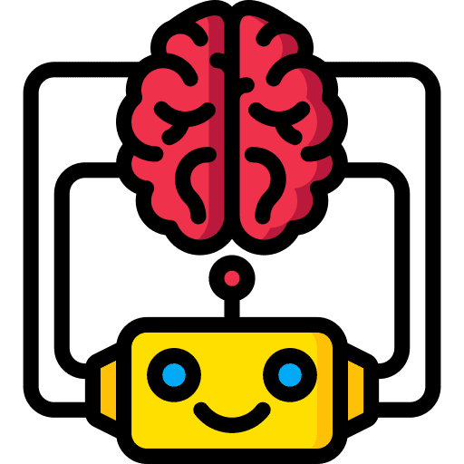 Brain chip artificial intelligence electronics icon Brain chip artificial intelligence electronics icon
