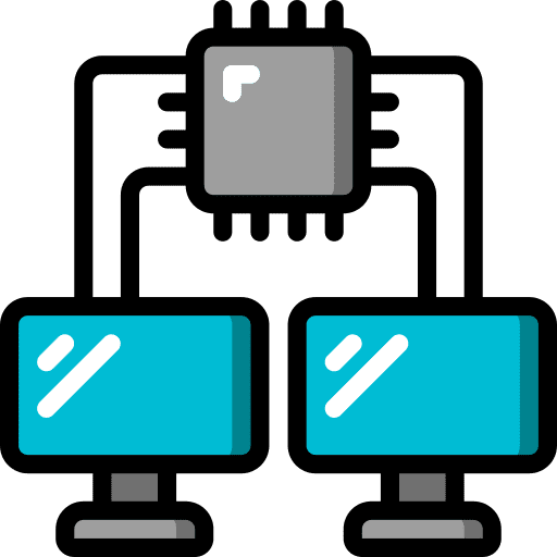 Cloud computing cpu connection links icon Cloud computing cpu connection links icon