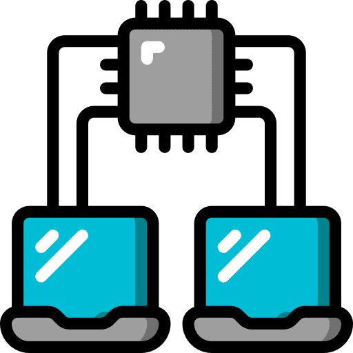 Cloud processing computer technology processor icon Cloud processing computer technology processor icon