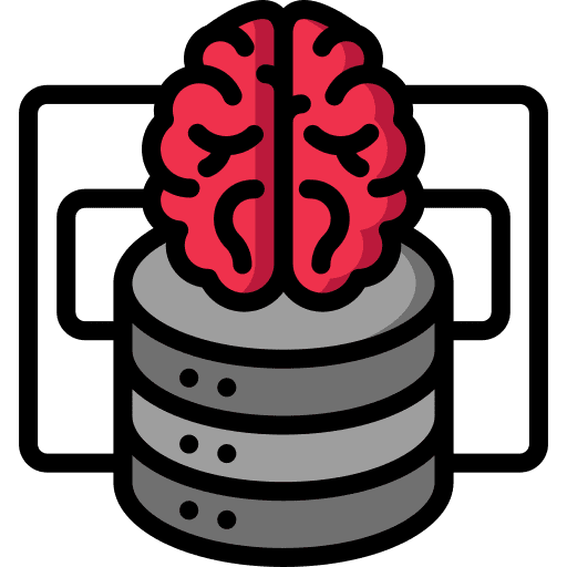 Server brain file storage hosting icon Server brain file storage hosting icon