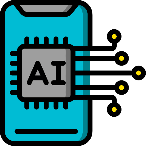 Smartphone mobile smartphone artificial intelligence icon Smartphone mobile smartphone artificial intelligence icon