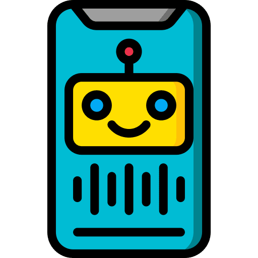 Smartphone robot smartphone speech icon Smartphone robot smartphone speech icon