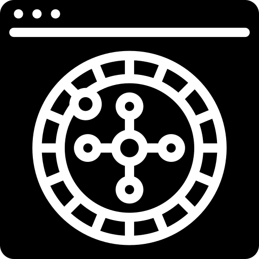 Casino roulette bet gaming browser icon