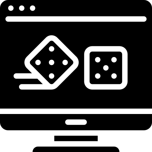 Desktop computer gambling dices percentage icon