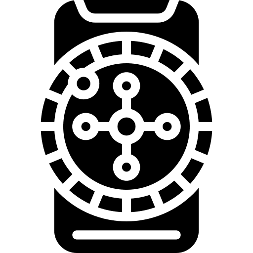 Roulette smartphone gambling bet icon