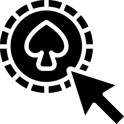 Poker chip entertainment pointer bet icon