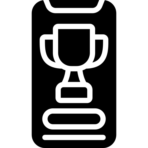 Smartphone mobile phone prize sports and competition icon