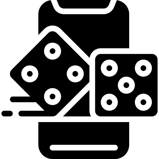 Dices mobile gambling board game icon