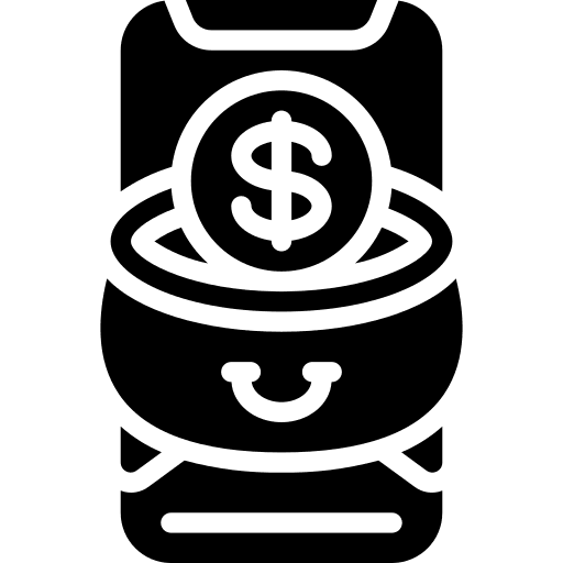Jackpot gambling entertainment smartphone icon