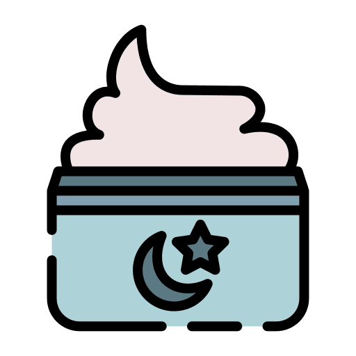 Night cream wellness massage lotion icon