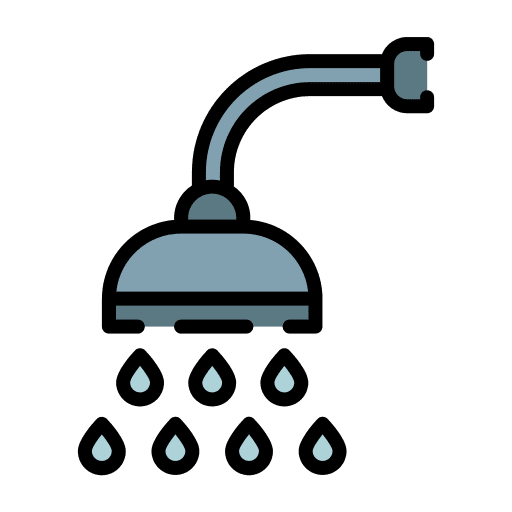 Shower cleaning bathroom water icon Shower cleaning bathroom water icon
