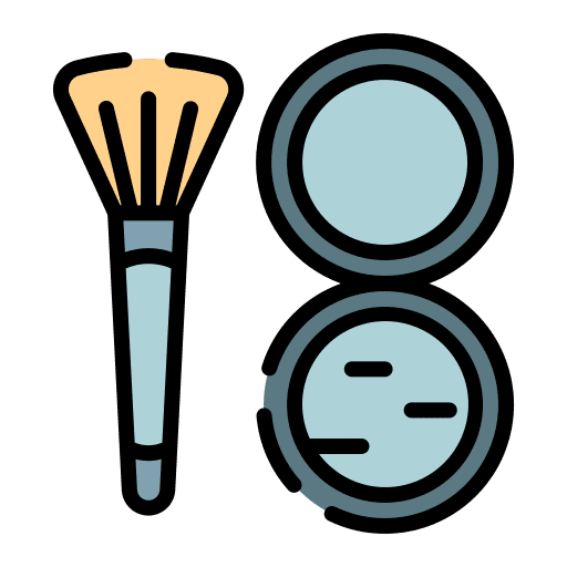 Blush makeup grooming beauty salon icon Blush makeup grooming beauty salon icon