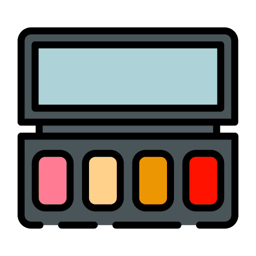 Eyeshadow cosmetics palette grooming icon Eyeshadow cosmetics palette grooming icon