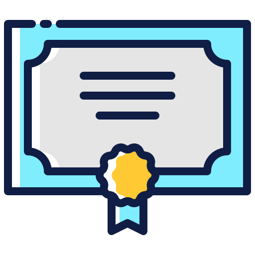 Certificate quality award education icon Certificate quality award education icon