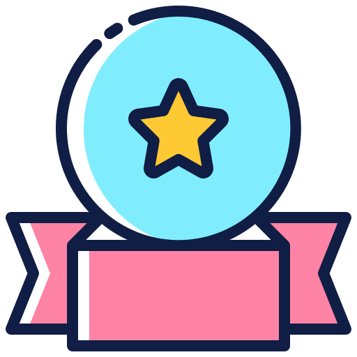 Medal ribbon sports and competition prize icon Medal ribbon sports and competition prize icon