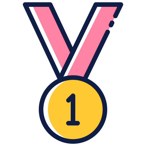Medal winner first place award icon Medal winner first place award icon