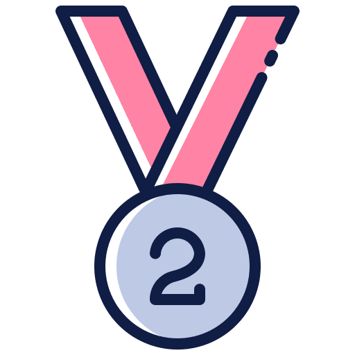 Medal winner quality sports and competition icon Medal winner quality sports and competition icon