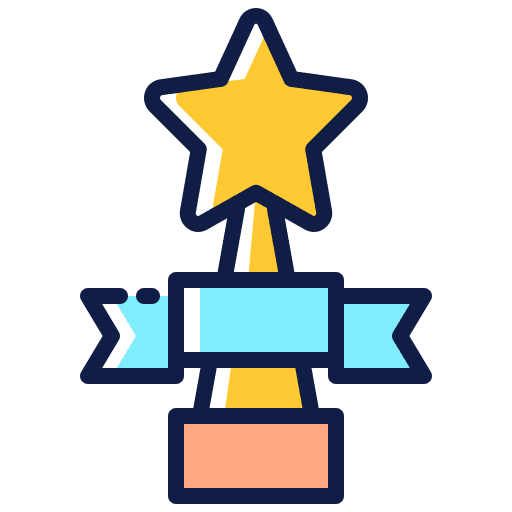 Trophy award ribbon trophy icon Trophy award ribbon trophy icon