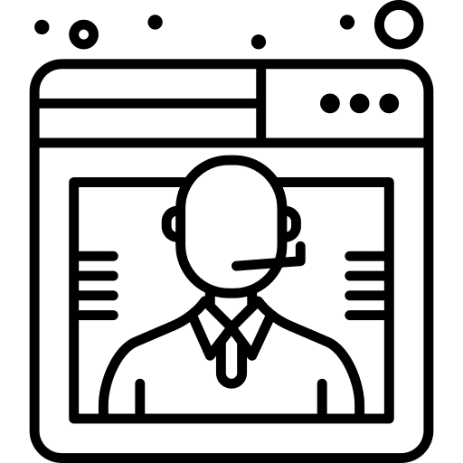 Call center agent online customer support communications icon Call center agent online customer support communications icon