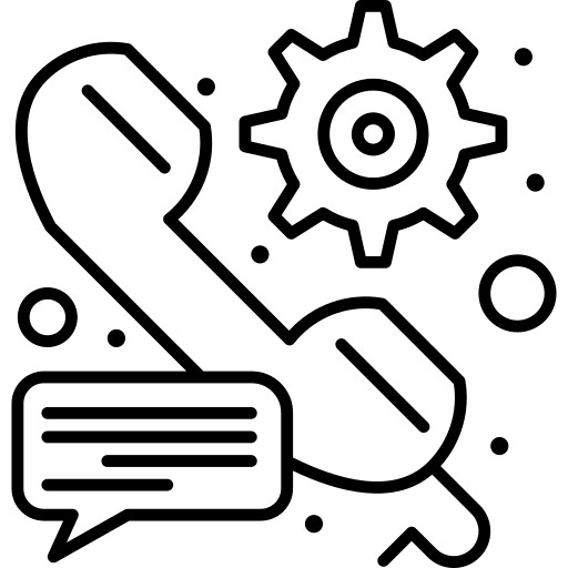 Setting setting phone call communications icon
