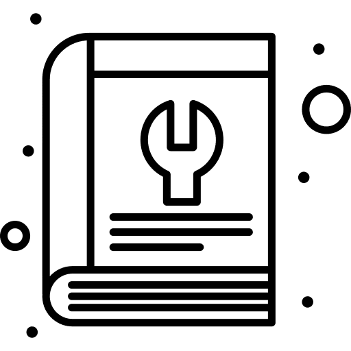 Technical support manual support education icon Technical support manual support education icon