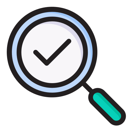 Search loupe audit magnifying glass icon Search loupe audit magnifying glass icon