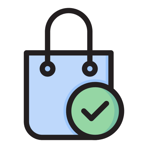Shopping bag order ecommerce shopping bag icon