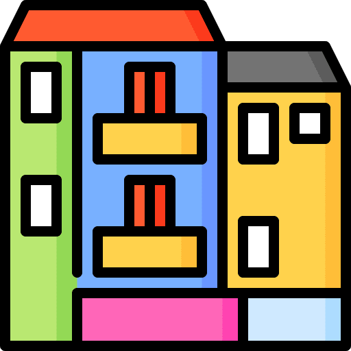 La boca house building town icon