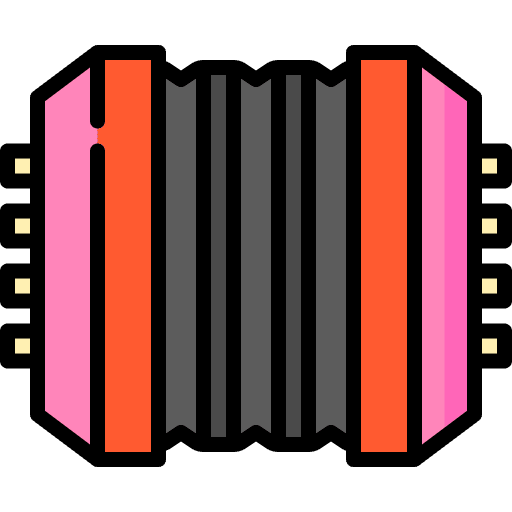 Bandonion sound accordion musical instrument icon Bandonion sound accordion musical instrument icon