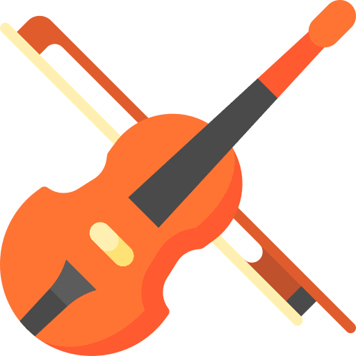 Violin string instrument music fiddle icon Violin string instrument music fiddle icon