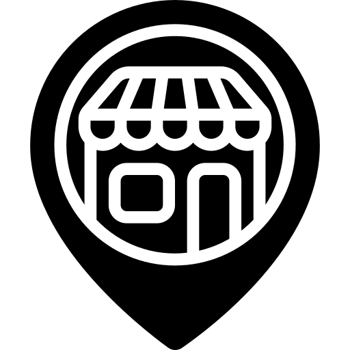 Map pointer maps and location placeholder shop icon