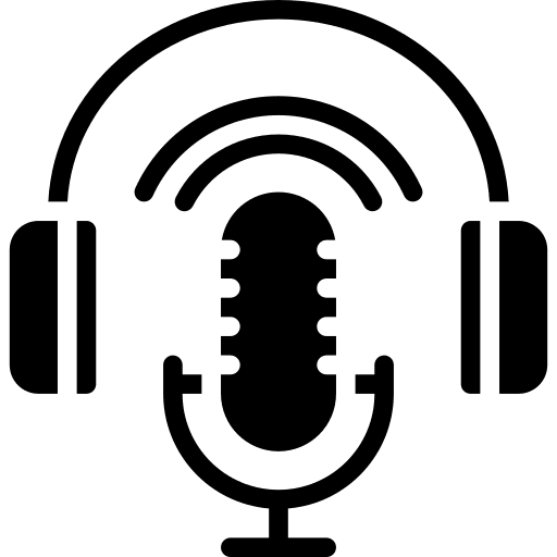 Podcast audio microphone communications icon