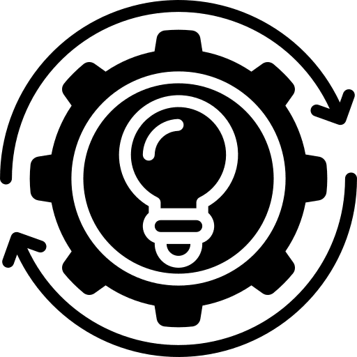 Smart light lamp automated gear icon