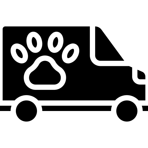 Van automobile emergency veterinary icon