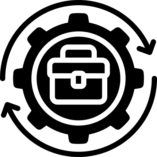 Business product briefcase automation icon