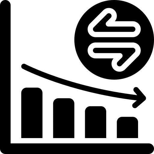 Chart graph graphic reduce icon