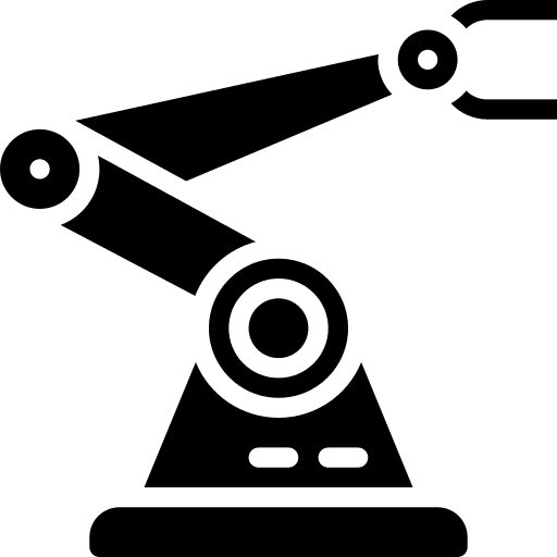 Robot arm industrial robotics robots icon