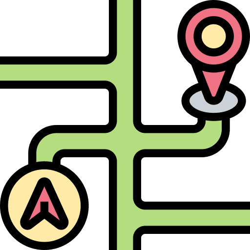 Navigation map address map pointer icon