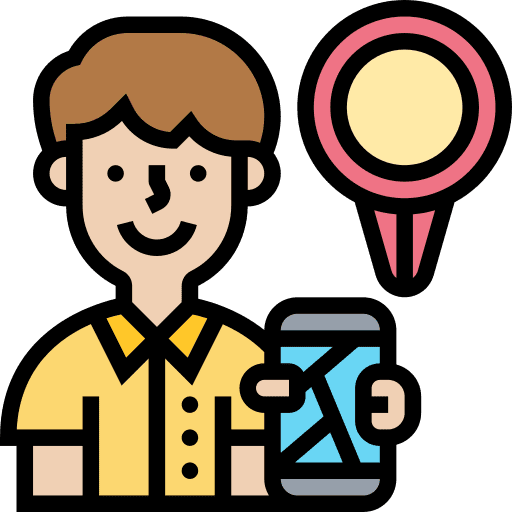 Phone maps and location map navigation icon