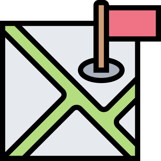 Route tracking route flag icon Route tracking route flag icon