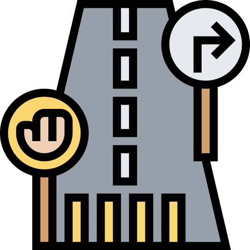 Traffic sign highway highway sign direction icon